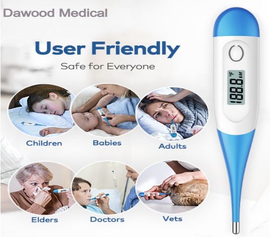Digital Thermometer. this thermometer can be used in the mouth, armpit and rectal of children and adults with a quick measurement of 10s.